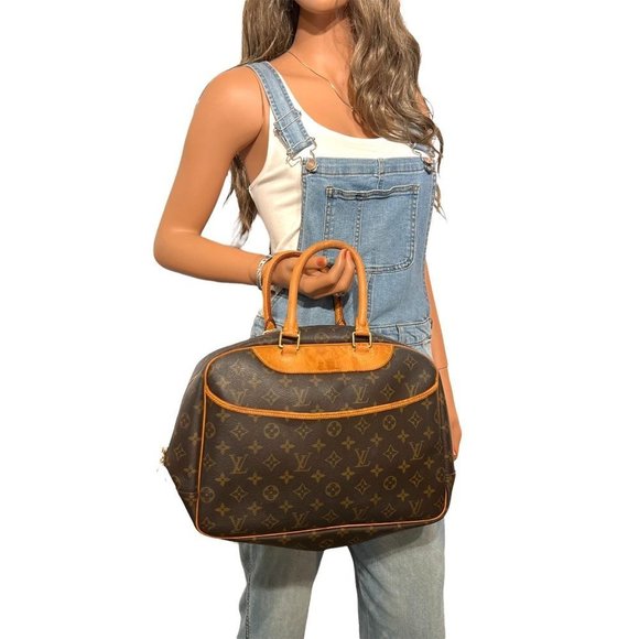 Authentic Louis Vuitton Satchel Bag Deauville Monogram Used LV Handbag Vintage - Picture 13 of 13